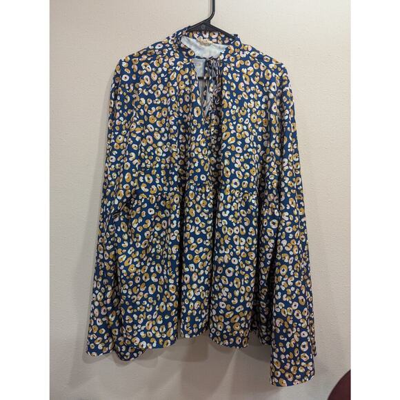 Women's flowy long sleeve leopard print blouse by Layerz Clothing size 3X - Picture 1 of 6